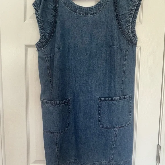 pilcro denim dress Washed Denim Oversized Babydoll Dress – Alabaster Nest main image 1
